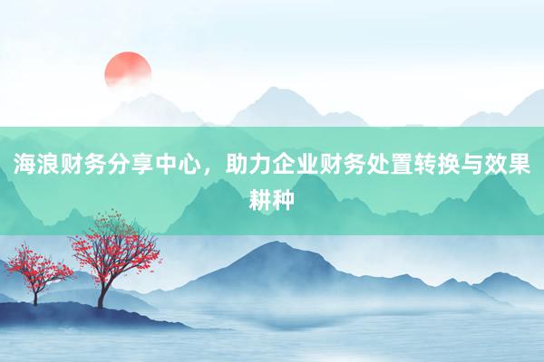 海浪财务分享中心，助力企业财务处置转换与效果耕种